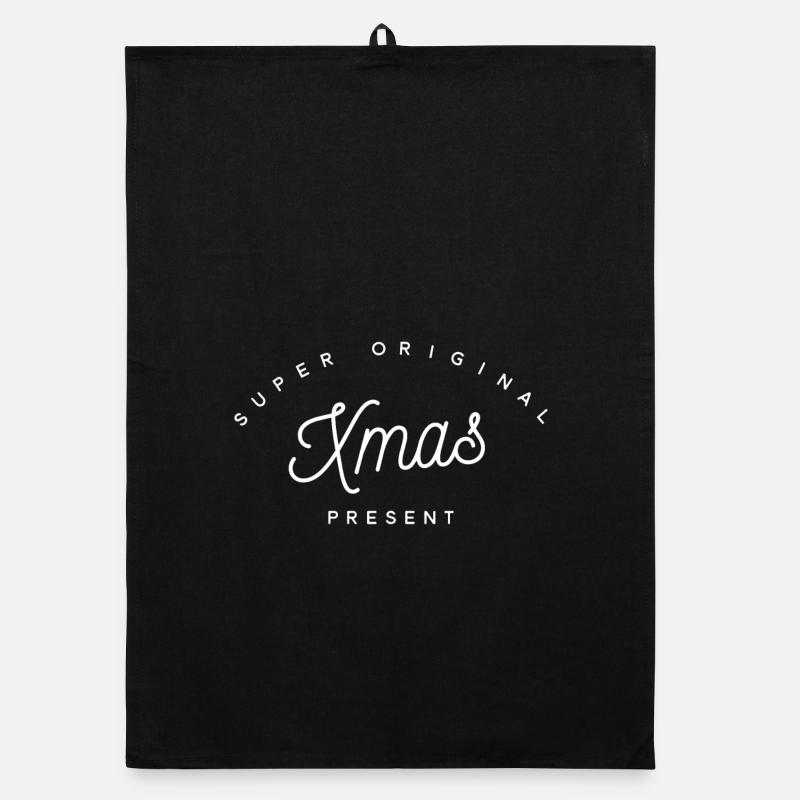 Super Original Cadeau de Noël | Fêtes minimalistes Torchon bio