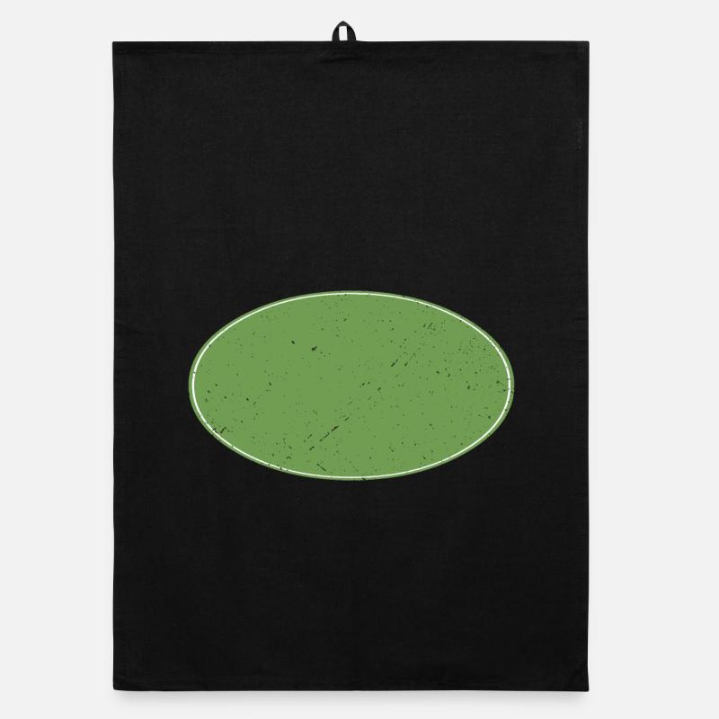 Oval background dirty green Organic dish towel