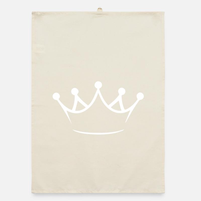 Crown - white Organic dish towel