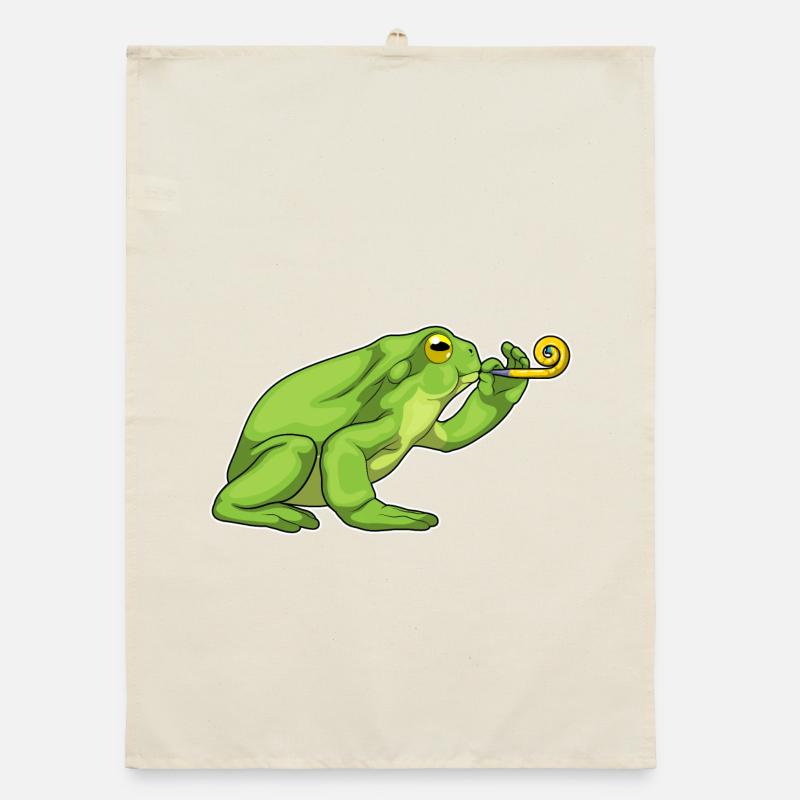 Frog Birthday Toad Organic dish towel