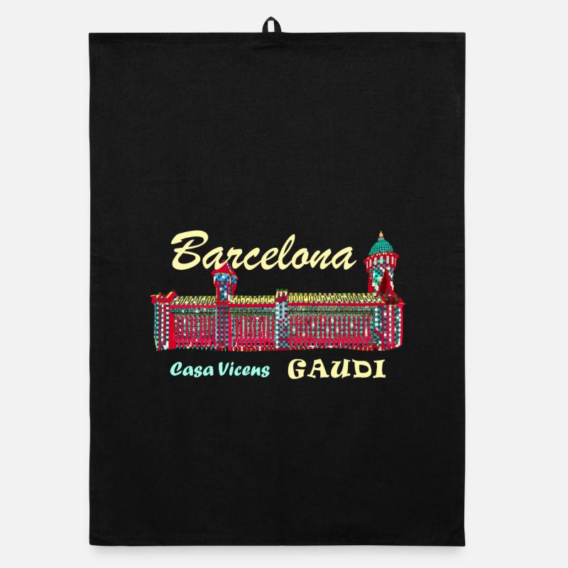 Barcelone, A. Gaudí, Casa Vicens, Espagne Torchon bio