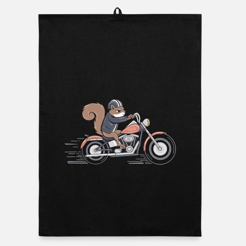 Cavalier d’écureuil à vélo Torchon bio