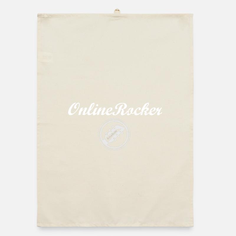 OnlineRocker Guitar Logo Organic dish towel