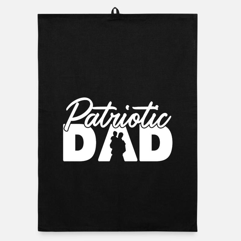 Patriotic Dad American Flag Eagle Father’s Day Organic dish towel