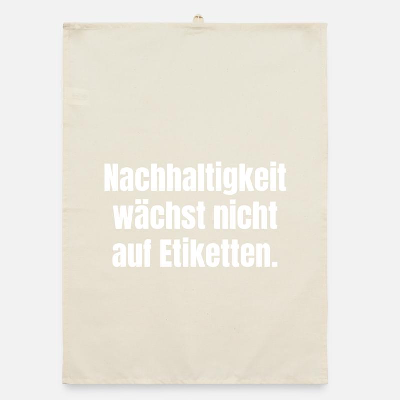 Sustainability does not grow on labels Organic dish towel