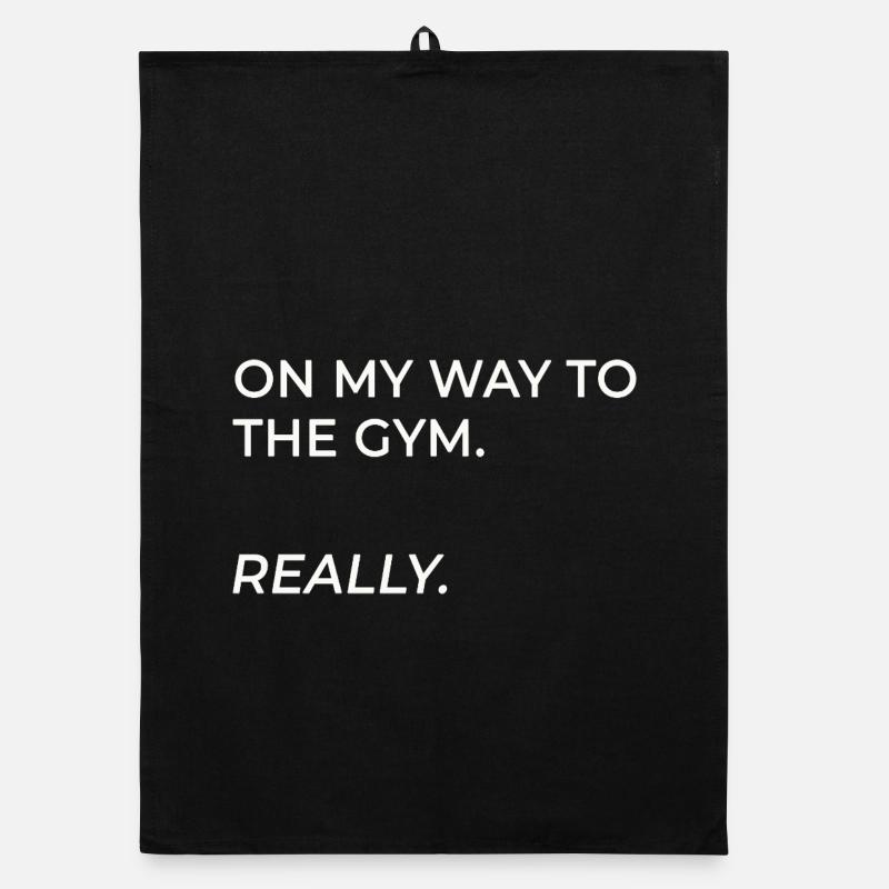 On the way to training. Really. Organic dish towel