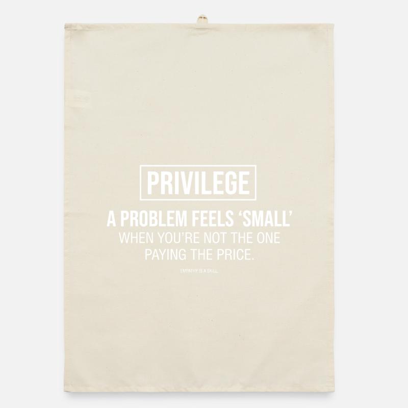 Empathie Statement Typografie Organic Geschirrtuch