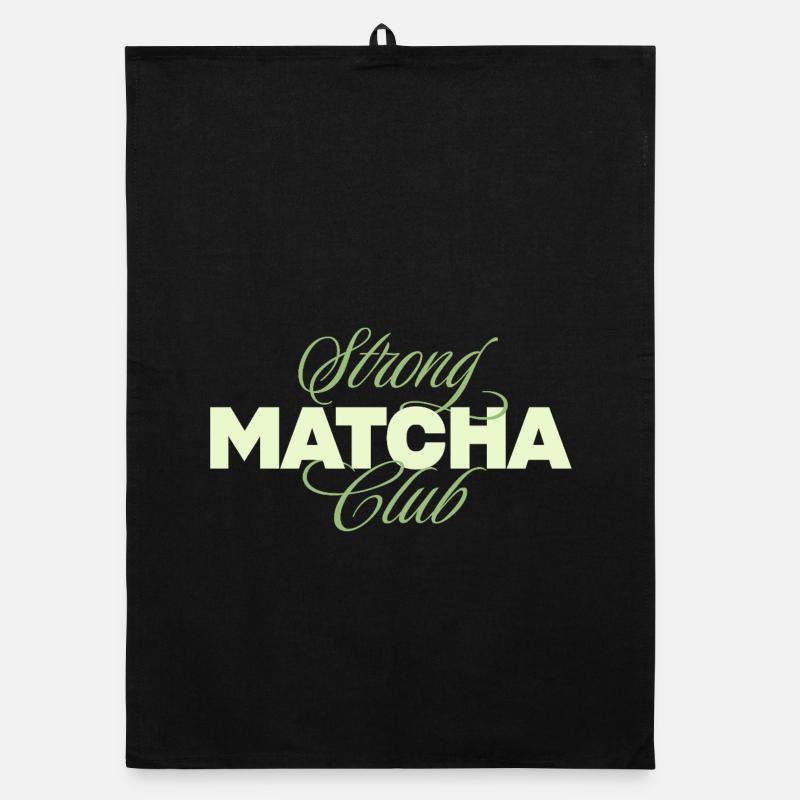 Starker Matcha Club - Organic Geschirrtuch - Schwarz