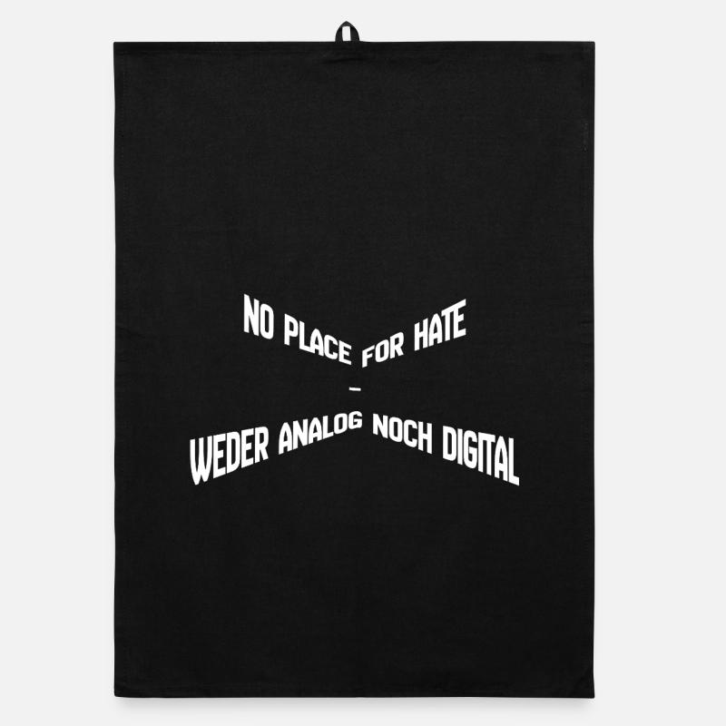 No Place for Hate – Neither Analog nor Digital State Organic dish towel