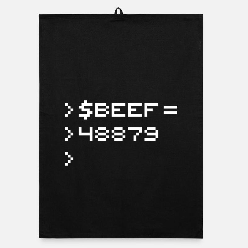 BEEF 8-bit Code Nerd Pixel Terminal Rétro Torchon bio