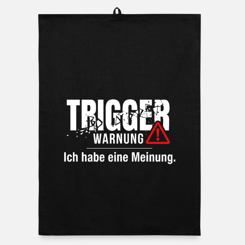 Trigger Warnung - Meinung Politik Debatte Idee Organic Geschirrtuch