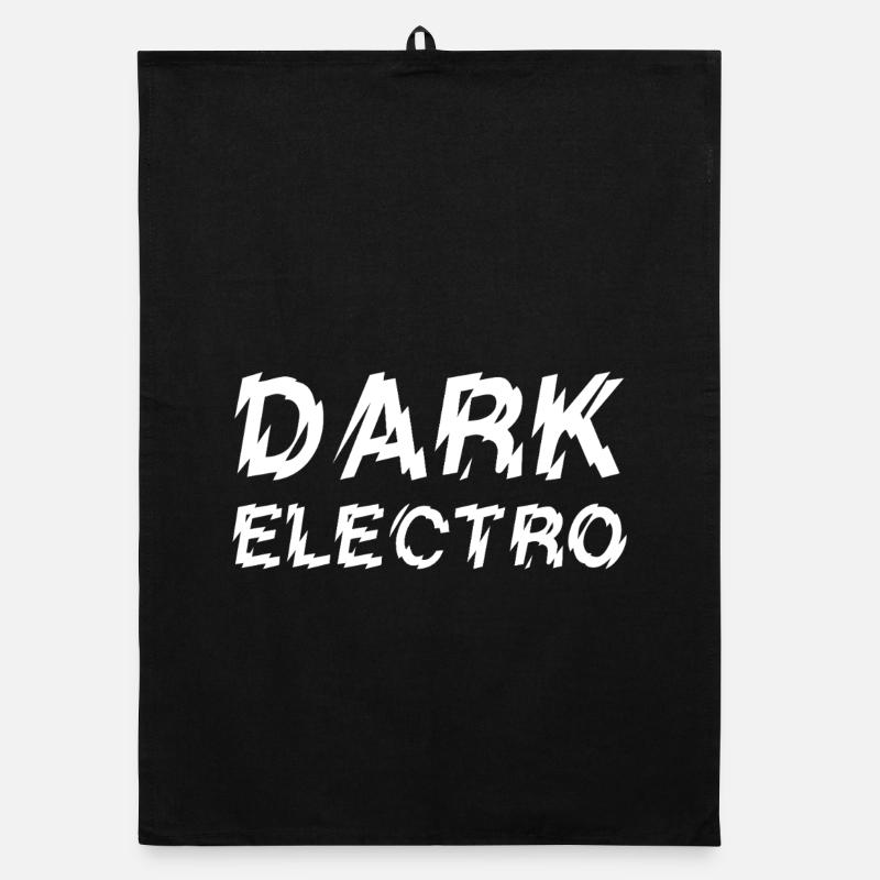 Dark Electro Musiktypografie-Logodesign Organic Geschirrtuch