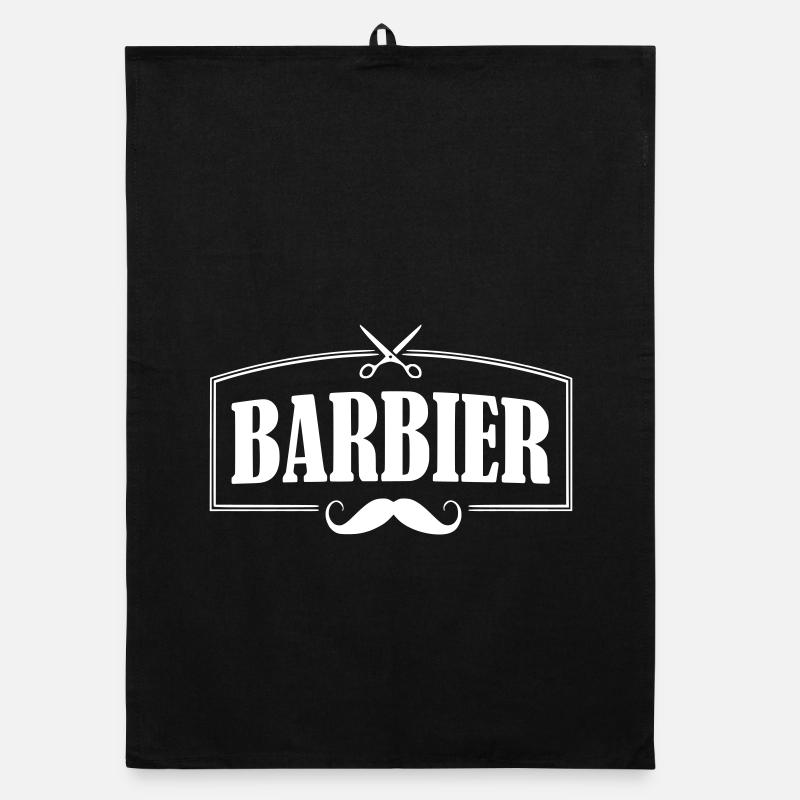 barber barbier shirt Organic Geschirrtuch