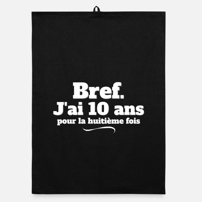 anniversaire 80 ans, j'ai 80 ans, 80 ans Torchon bio