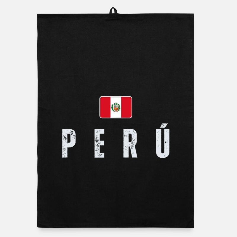 I love Peru, Peruvian flag Organic dish towel