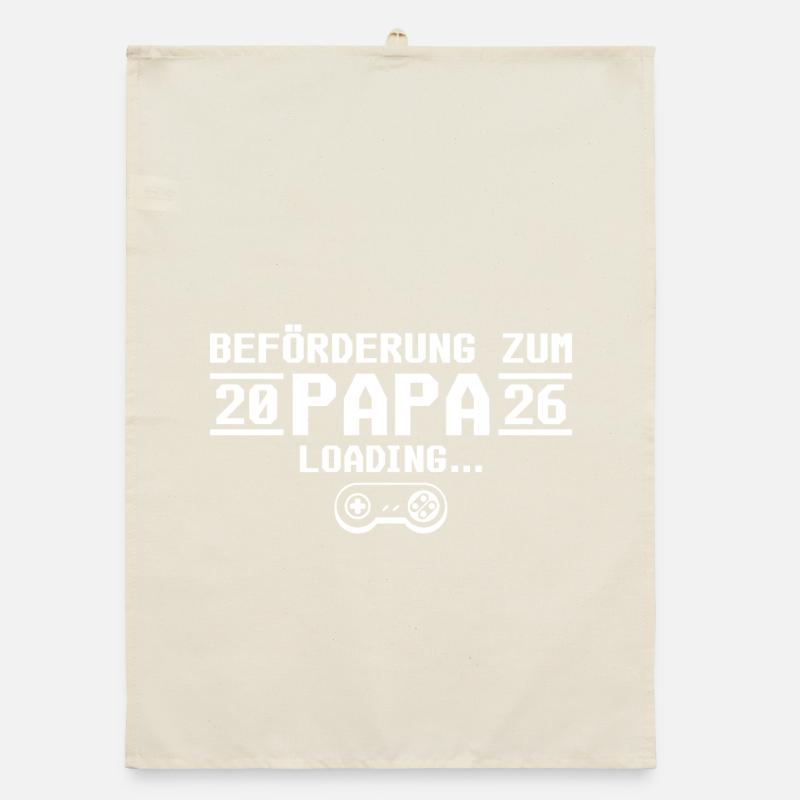 Werdender Papa 2026 loading - Vater Organic Geschirrtuch