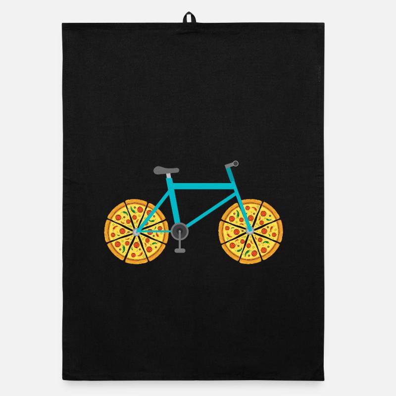 VTT avec roues à pizza Torchon bio