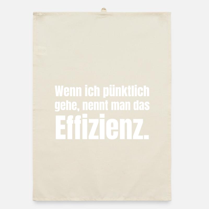Punctuality as efficiency Organic dish towel