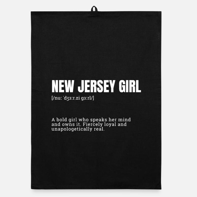 Fille du New Jersey confiante Torchon bio