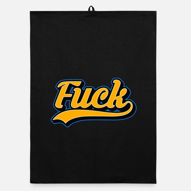 F-Wort-Retro-Skript Organic Geschirrtuch