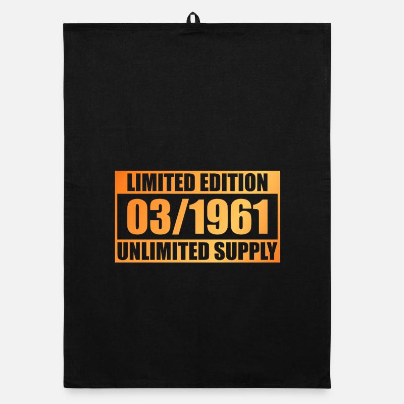 65th Birthday Limited Edition - ꝏ Supply 03/1961 Organic dish towel