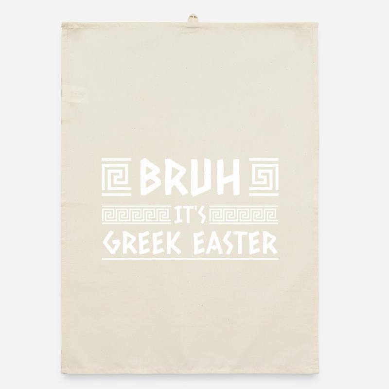 Mec, c’est Pâques grec, joyeux dimanche de Pâques Torchon bio