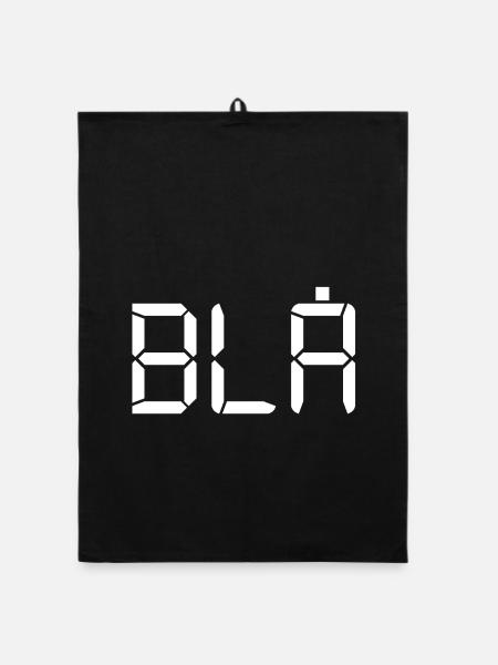 Blau - LCD - Organic Geschirrtuch - Schwarz - Vorne