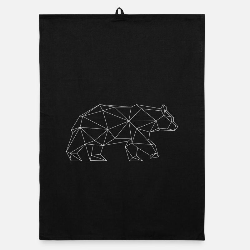 Ours grizzly design de l’ours (blanc) Torchon bio