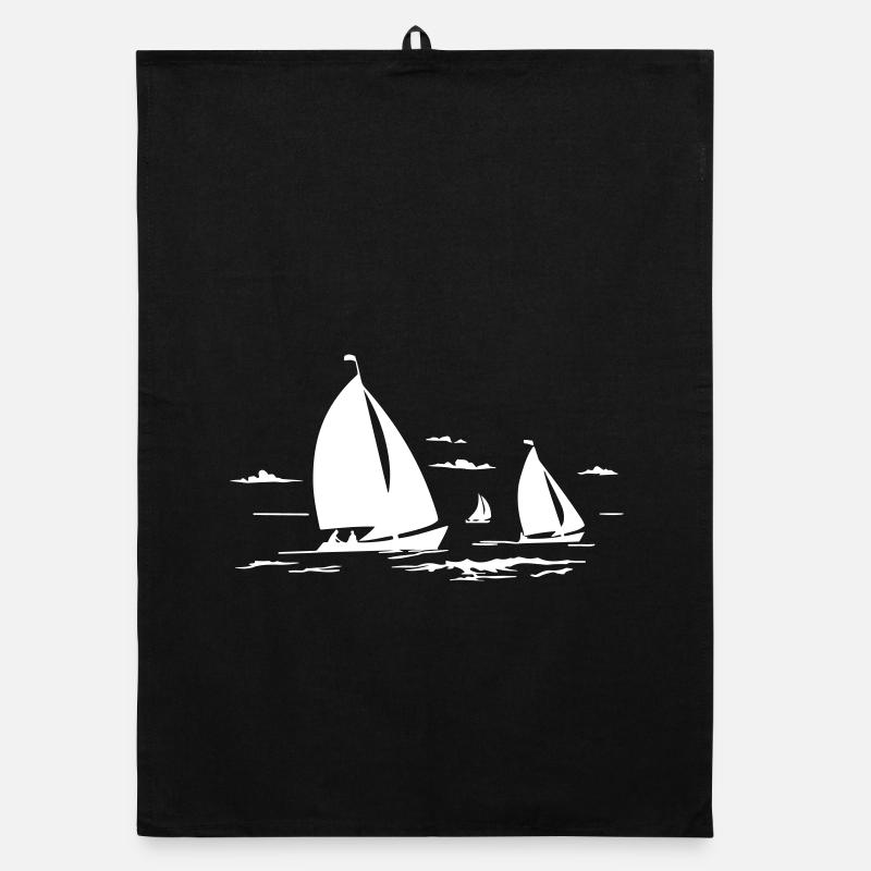 Segelboote Organic Geschirrtuch
