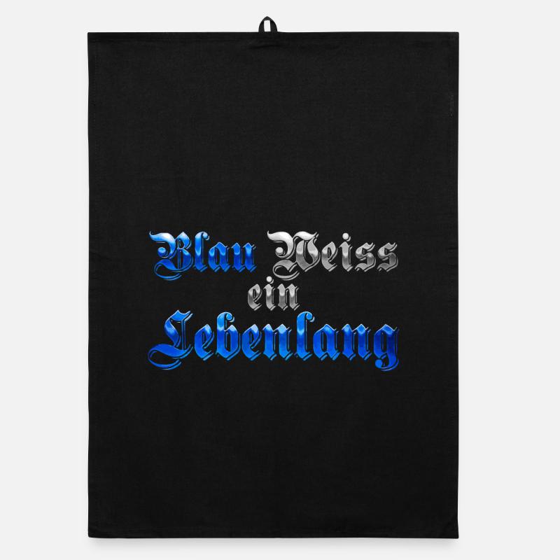 Blau Weiss ein Lebenlang Organic Geschirrtuch