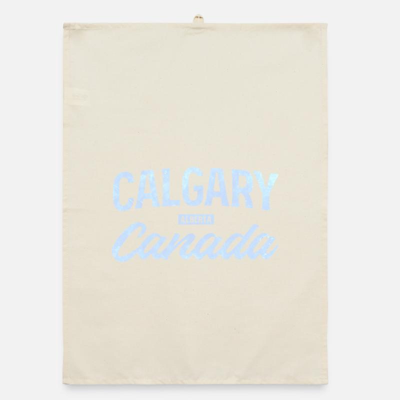  Calgary Alberta Canada – Retro Städte Design Organic Geschirrtuch