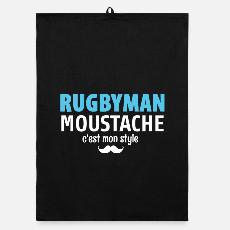 Rugby Moustache Style Statement Torchon bio