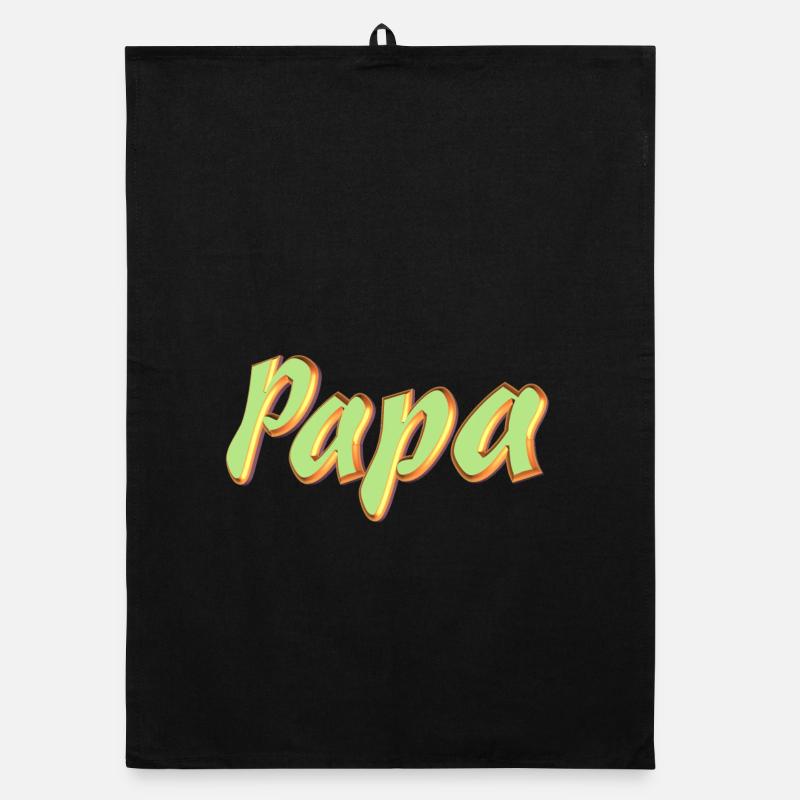 Nom de l’animal Papa Style 3D Torchon bio