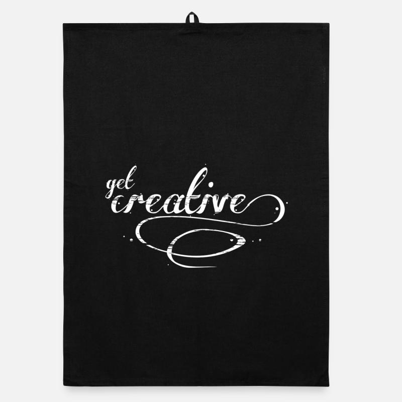 get creative - Organic Geschirrtuch - Schwarz