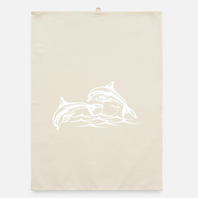 Les dauphins blancs Torchon bio