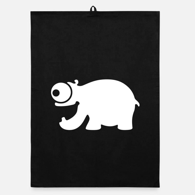 Funny hippo Organic dish towel