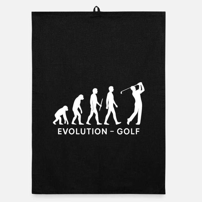 Evolution Golf Lustiger Golfer Humor Design Organic Geschirrtuch