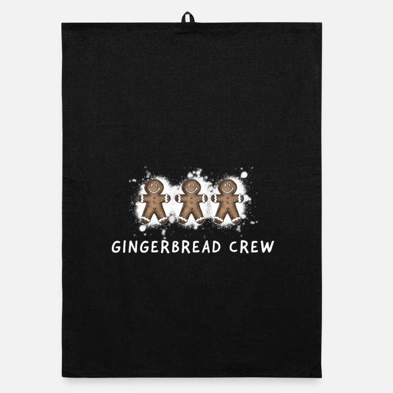 Gingerbread Crew – Gingerbread Man xmas Organic dish towel