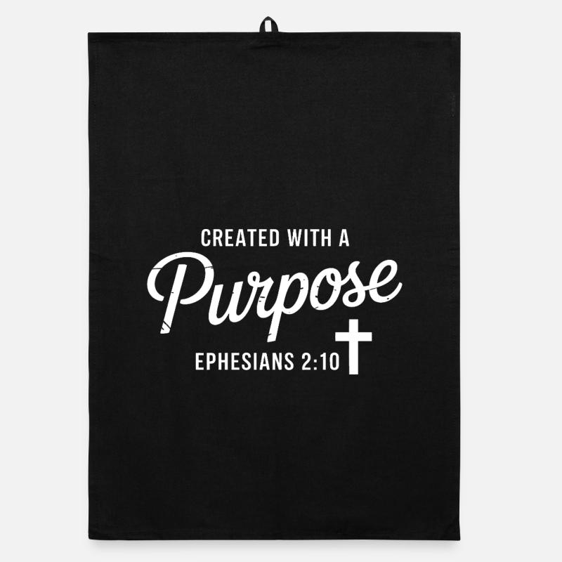Purpose Driven Faith Cross Ephesians 2:10 Organic dish towel