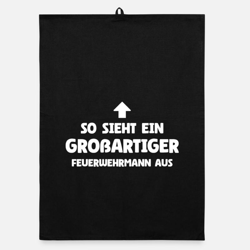 So sieht ein großartiger Feuerwehrmann aus Organic Geschirrtuch