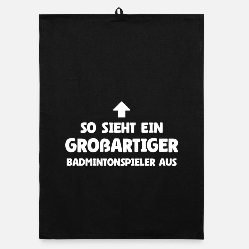 So sieht ein großartiger Badmintonspieler aus Organic Geschirrtuch