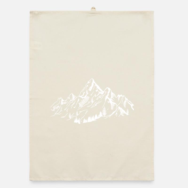 Mountains Organic dish towel