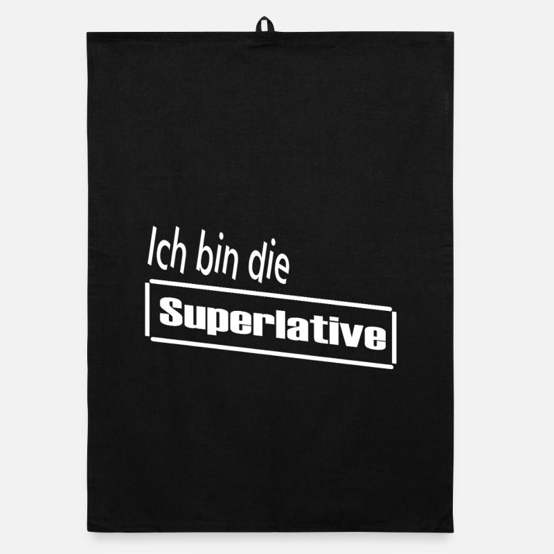Ich bin die Superlative / Statement / Spruch Organic Geschirrtuch