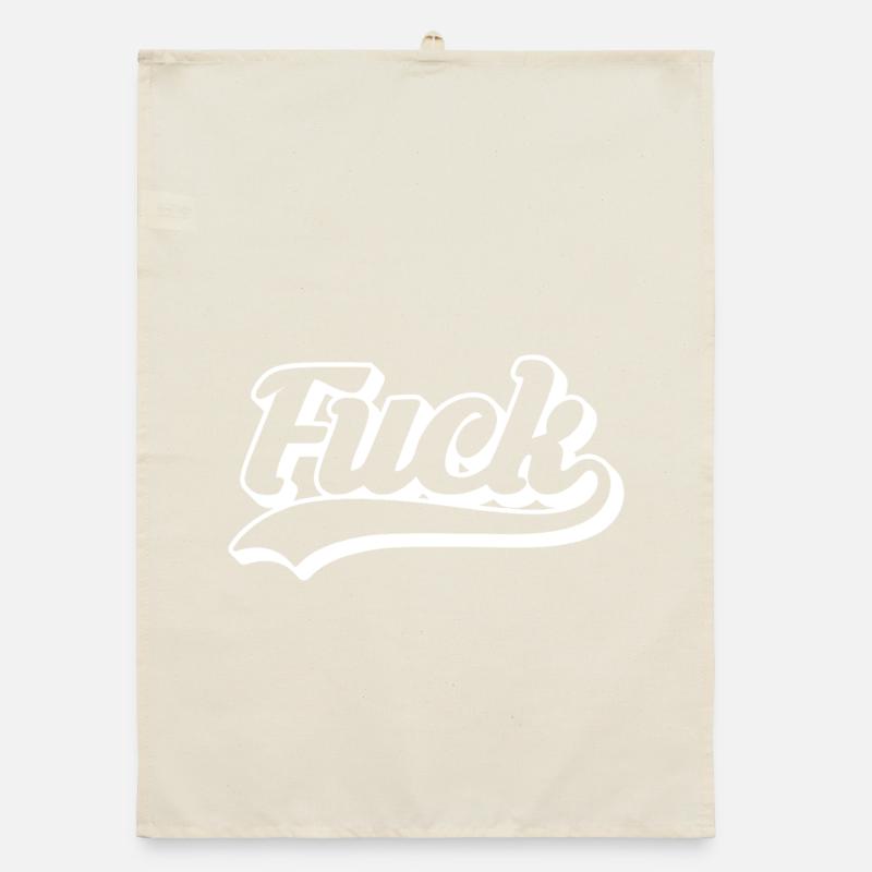 Fuck Retro Script Organic dish towel