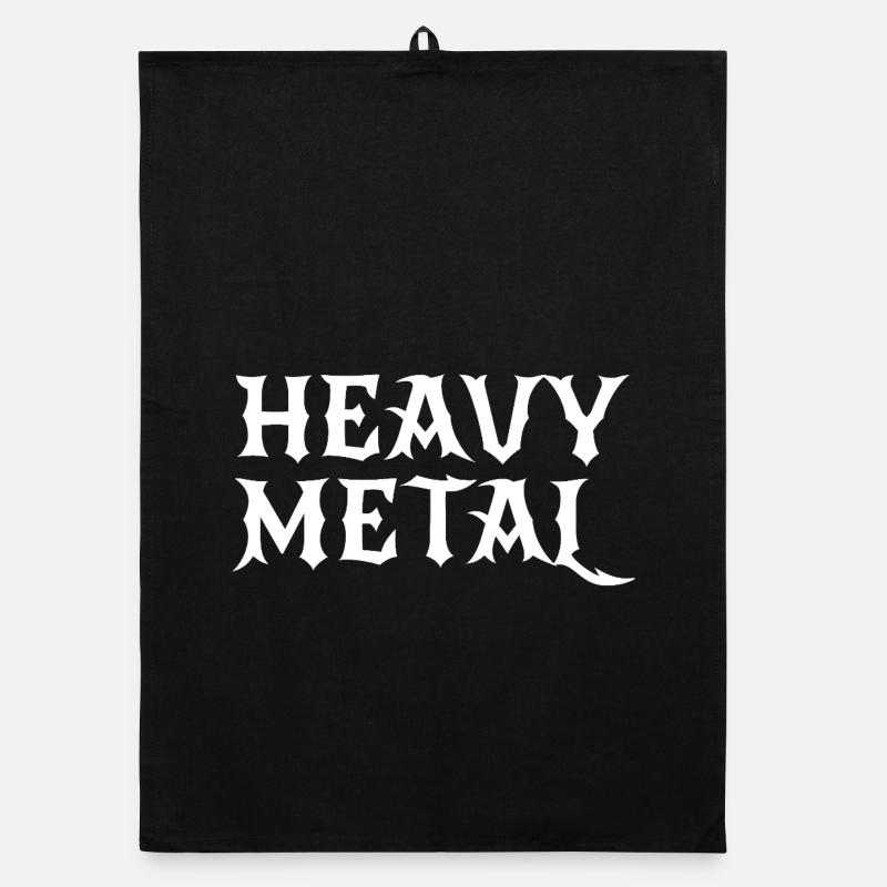 Heavy Metal Gothic Monochrome Tee Organic dish towel