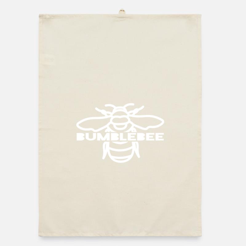 Bumblebee Bold Typography Organic dish towel