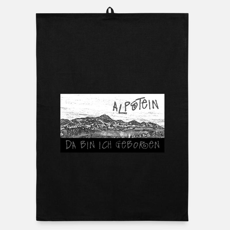 ALPSTEIN - Da bin ich geboren - Schweiz Organic Geschirrtuch