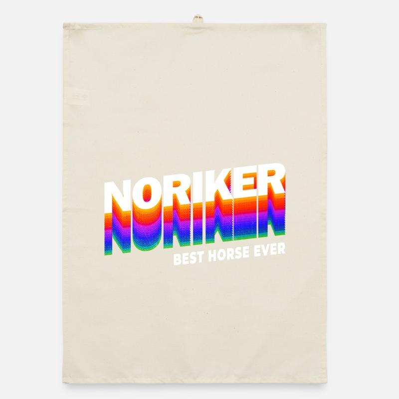 Noriker Pferde Design / Geschenkidee Organic Geschirrtuch