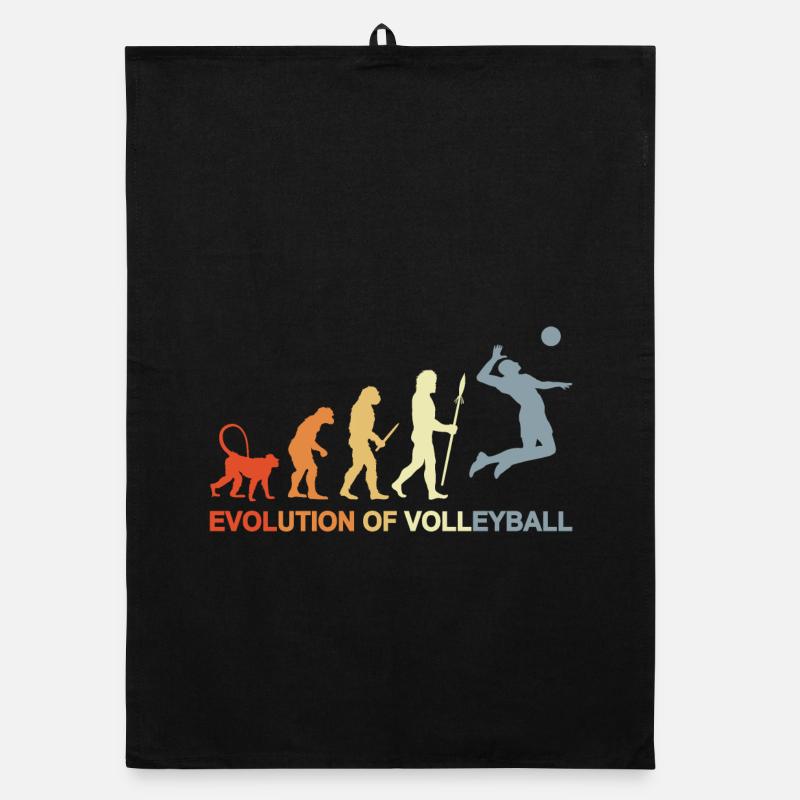 Evolution eines Volleyballspielers Organic Geschirrtuch
