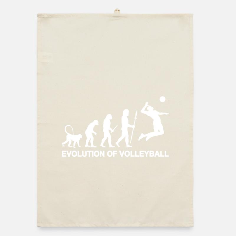 Evolution des Volleyballs Organic Geschirrtuch